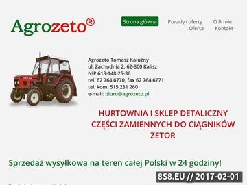 Zrzut strony Agrozeto Tomasz Kałużny - części do Zetora