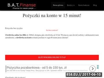 Zrzut strony Pożyczki gotówkowe online - BAT Finanse