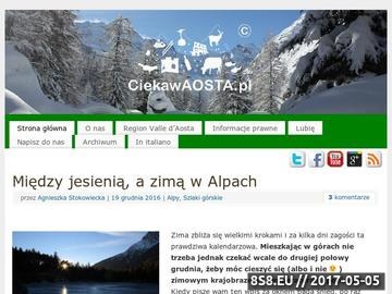 Zrzut strony CiekawAOSTA Włoskie Alpy - kultura, natura i tradycje w Dolinie Aosty.