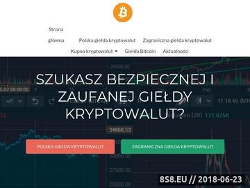 Zrzut strony Informacje o polskiej i zagranicznej giełdzie kryptowalut