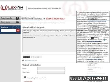 Zrzut strony Porady prawne przez internet - LexVin