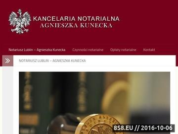 Zrzut strony Notariusz Lublin - Kancelaria Notarialna Agnieszki Kuneckiej