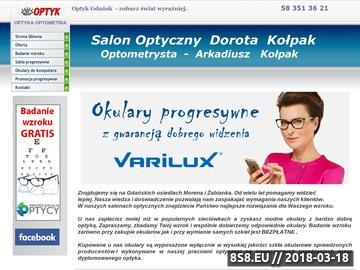 Zrzut strony Optyk Gdańsk - Trójmiasto Zakład Optyczny Dorota Kołpak