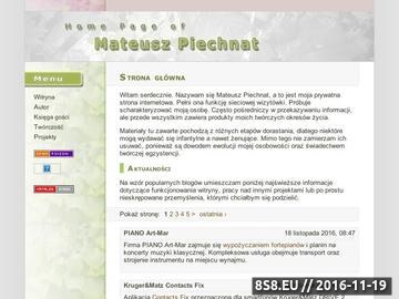 Zrzut strony Mateusz Piechnat - Pianista z Łodzi