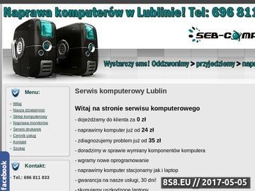 Zrzut strony Serwis komputerowy Lublin