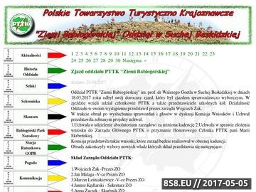 Zrzut strony PTTK "Ziemi Babiogórskiej" - Oddział Sucha Beskidzka