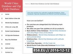 Thumbnail of World Cities Database Provider Website