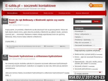 Zrzut strony E-szkła.pl - soczewki kontaktowe