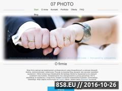 Miniaturka strony Profesjonalna fotografia ślubna, okolicznościowa, reklamowa