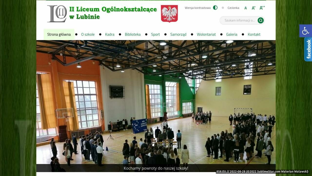 Zrzut ekranu II Liceum Ogólnokształcące w Lubinie