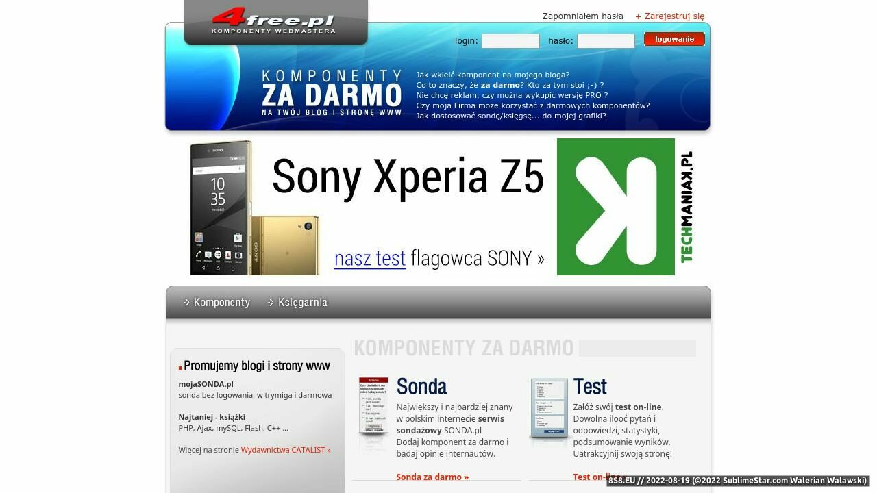 4free - czyli Za Darmo dla Webmastera (strona www.4free.pl - 4free.pl)