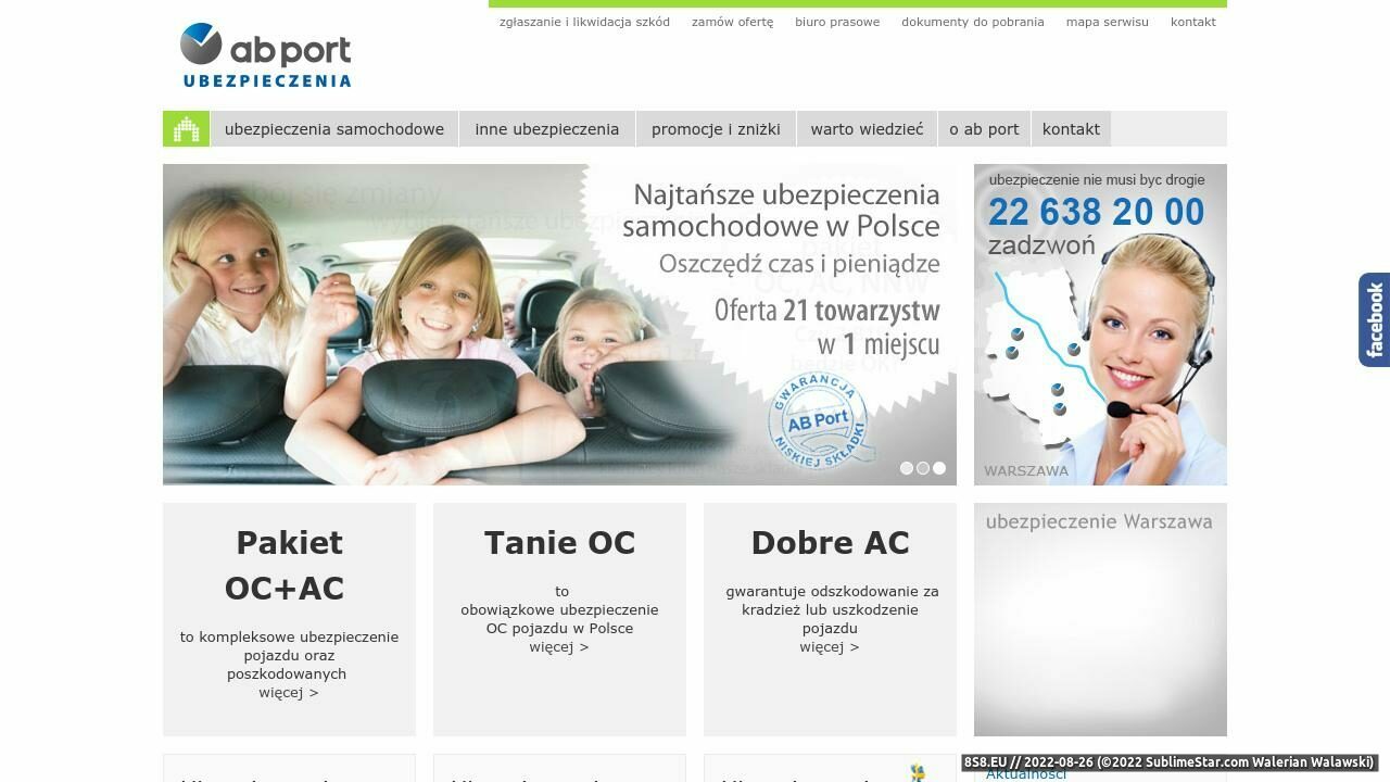 Ubezpieczenia samochodowe (strona www.abport.pl - Abport.pl)