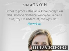 Miniaturka www.adamgnych.pl (Adam Gnych. Szkolenia NLP, biznesowe, rozwojowe.)
