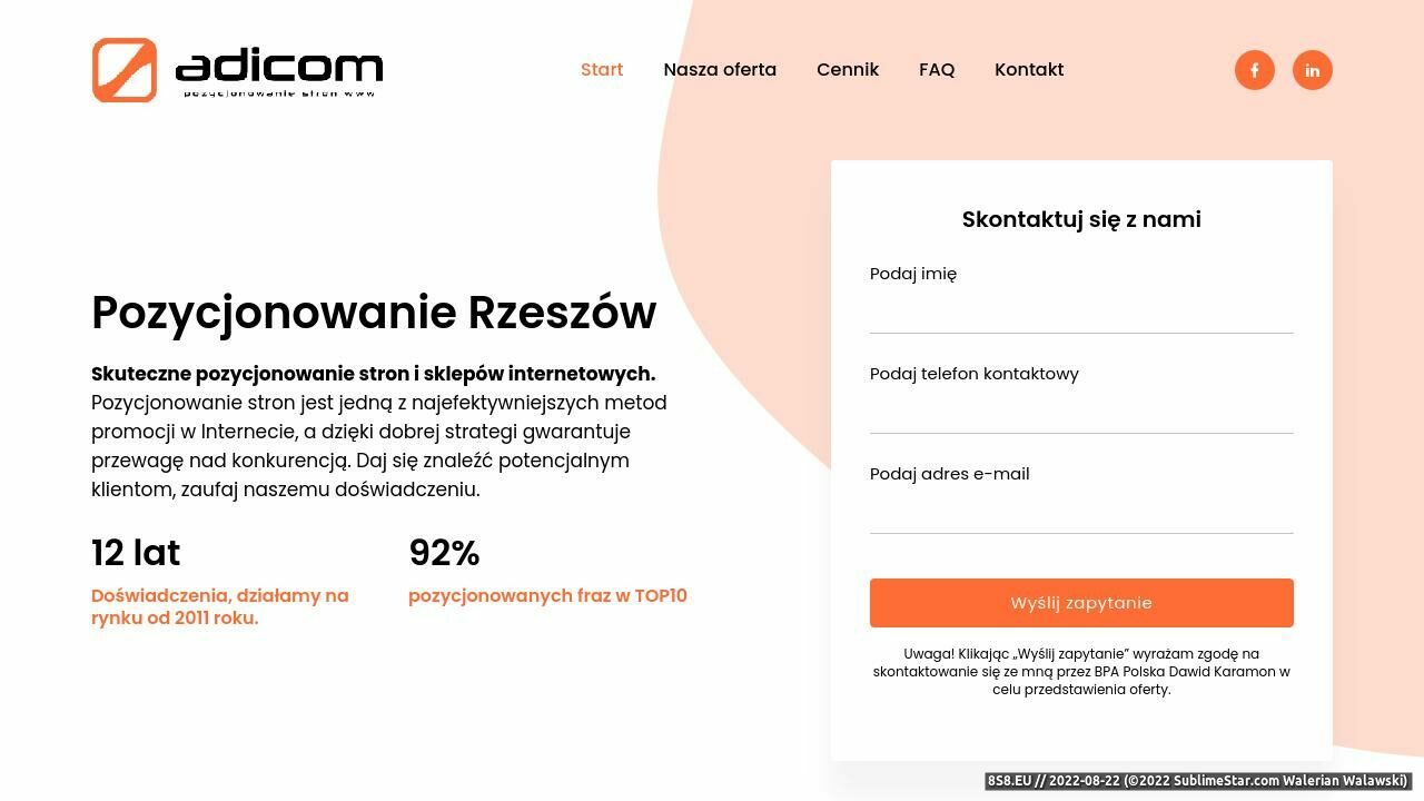 Strony WWW (strona www.adicom.com.pl - Adicom.com.pl)