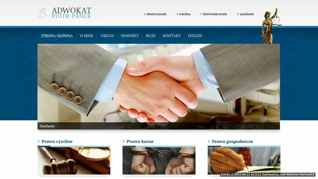 Zrzut ekranu Piotr Panek - kancelarie adwokackie