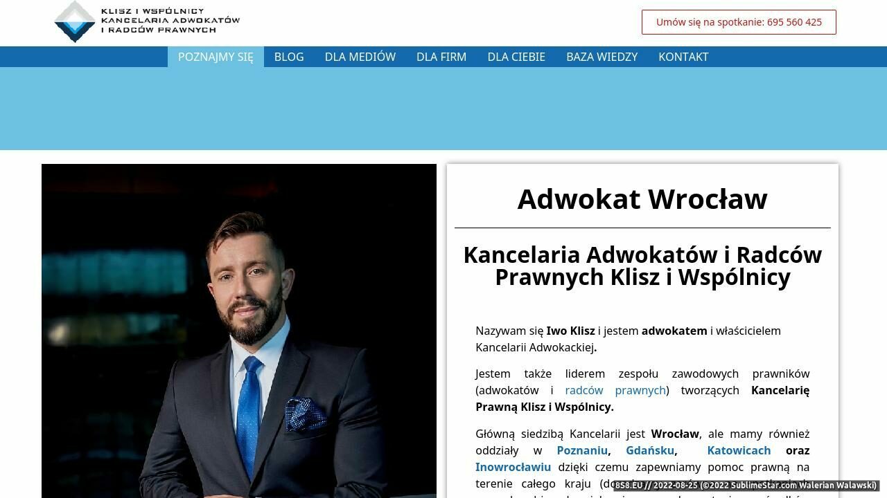 Adwokat Wrocław Iwo Klisz (strona adwokat-wroclaw.biz.pl - Adwokat-wroclaw.biz.pl)