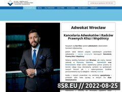 Zrzut strony Adwokat Wrocław Iwo Klisz