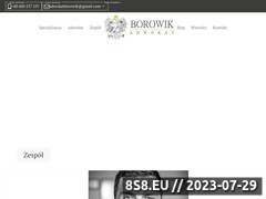 Miniaturka strony Adwokat Wojciech Borowik