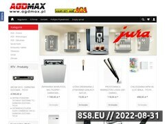 Miniaturka www.agdmax.pl (Sprzęt AGD, sprzęt RTV, sprzęt audio i akcesoria)