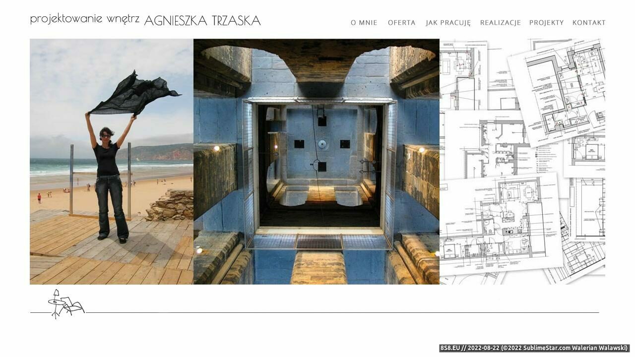 Zrzut ekranu Agnieszka Trzaska - Projektowanie wnętrz