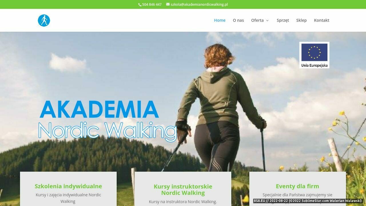 Zrzut ekranu Nordic walking, carving, kije nordic walking