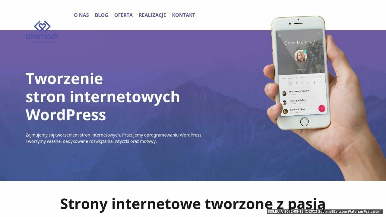 Tworzenie stron internetowych oraz sklepów (strona akamadr.pl - Akamadr Tworzenie Stron)