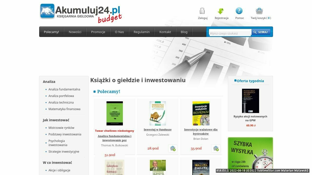 Księgarnia giełdowa inwestora Akumuluj24.pl (strona akumuluj24.pl - Akumuluj24.pl)