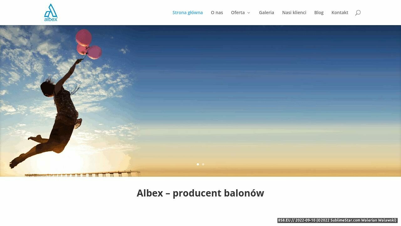 Albex - balony reklamowe (strona albex.pl - Albex.pl)