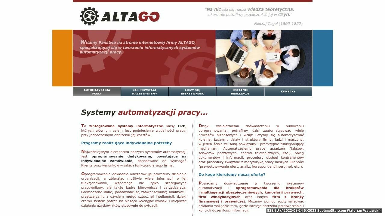 ERP, oprogramowanie dedykowane, Wrocław (strona www.altago.pl - Altago.pl)