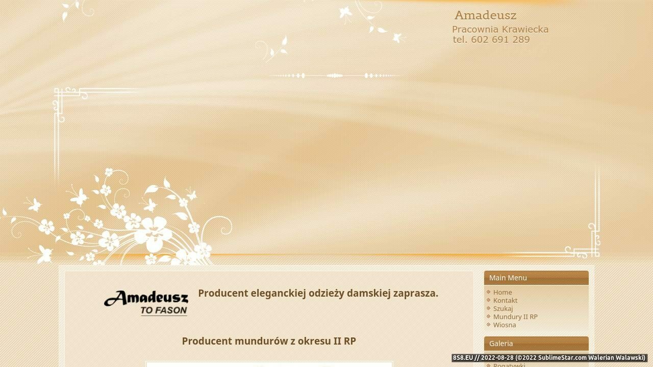 Amadeusz - żakiety, spódnice i komplety (strona amadeusz.biz - Tkanin)