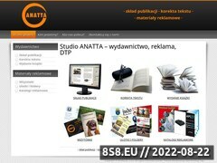 Miniaturka anatta.pl (Materiały reklamowe oraz korekta i skład tekstu)
