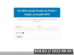 Zrzut strony Paczki i Przesyłki z UK do Polski