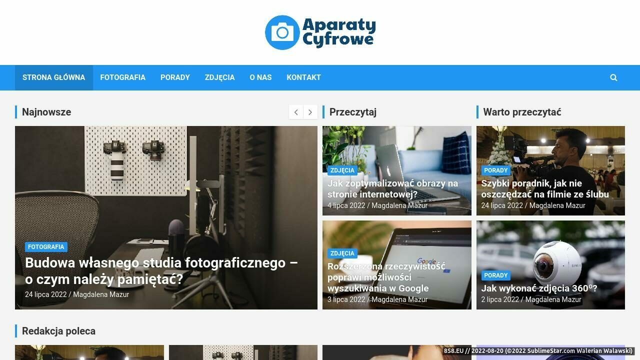 Aparaty cyfrowe (strona www.aparatycyfrowe.net.pl - Aparatycyfrowe.net.pl)