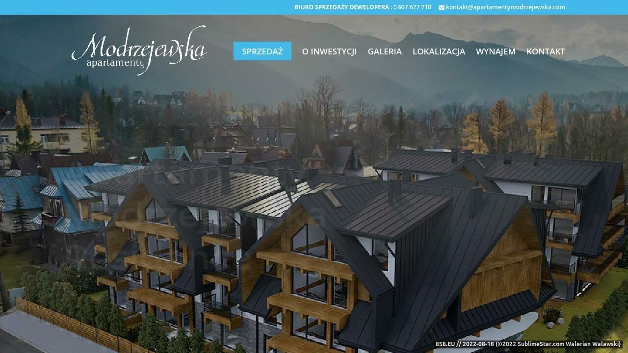 Zrzut ekranu Modrzejewska apartamenty