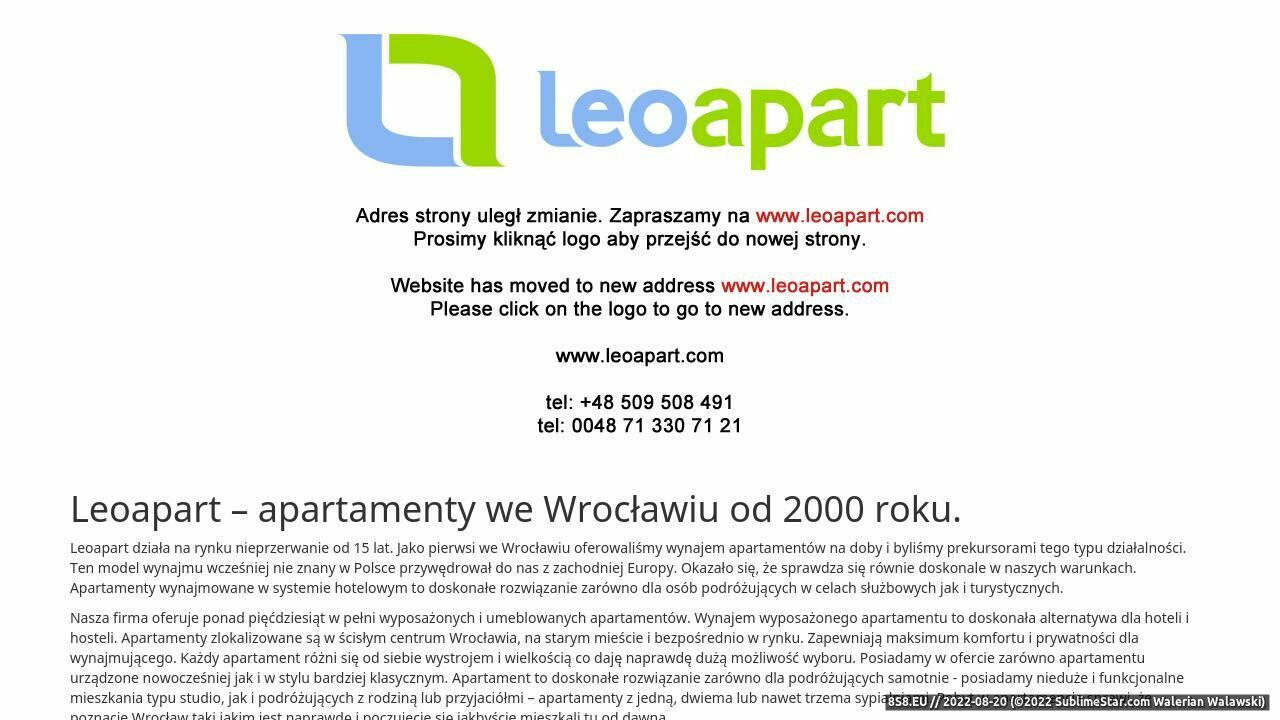 Zrzut ekranu Apartamenty Wrocław