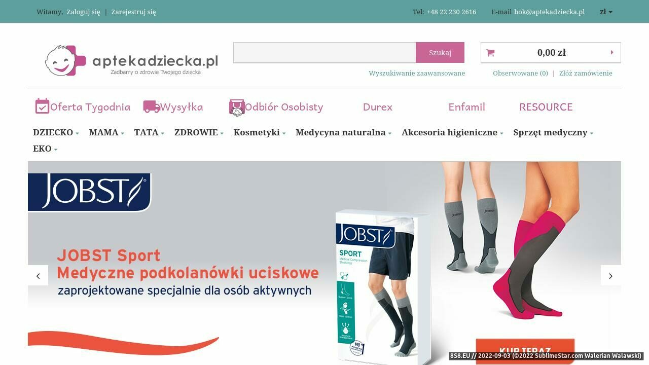 Zrzut ekranu AptekaDziecka.pl iny dla dzieci