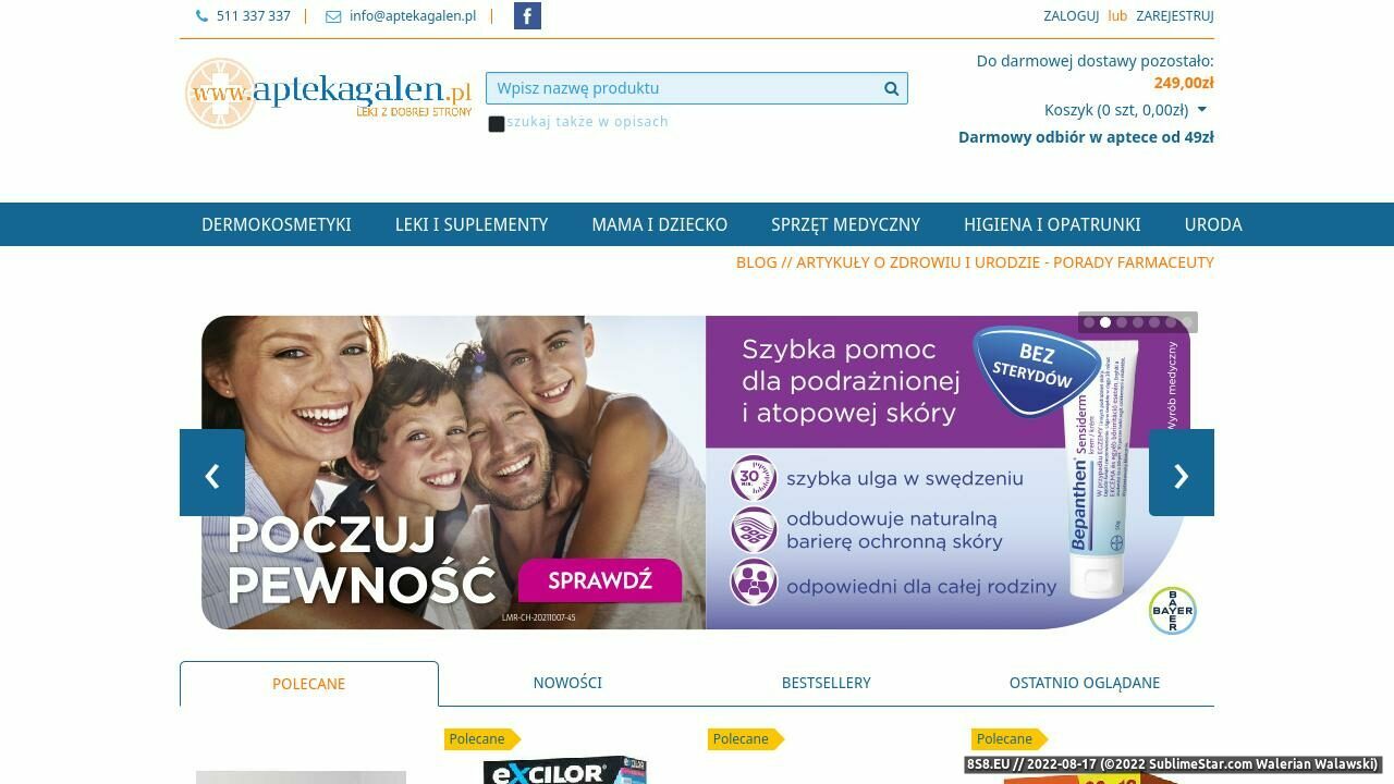 Apteka internetowa (strona www.aptekagalen.pl - Aptekagalen.pl)