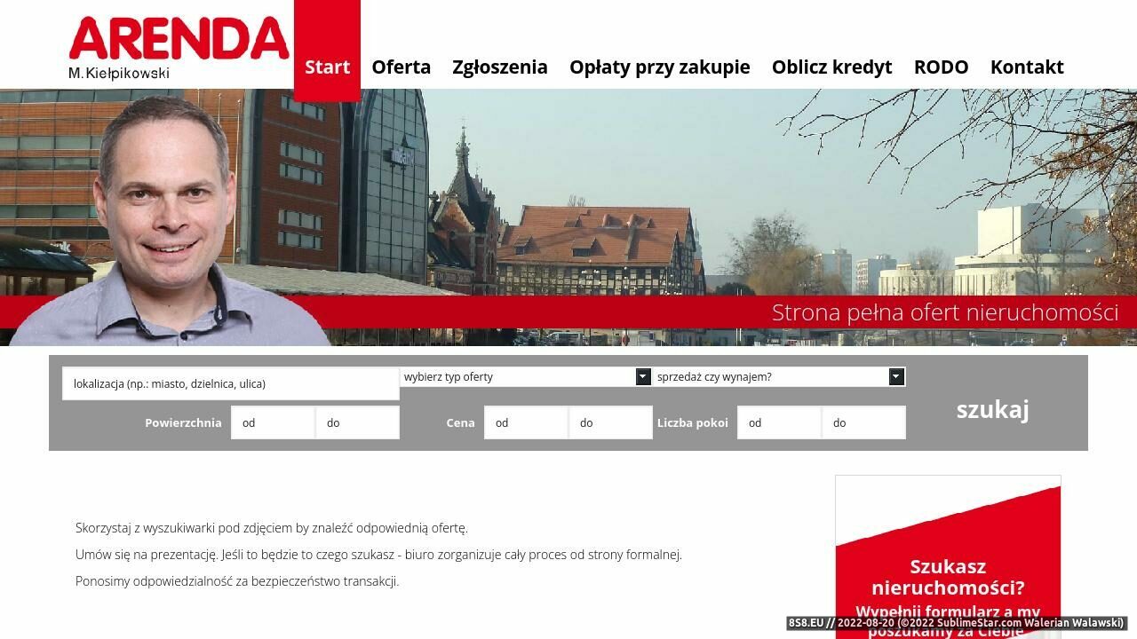 Arenda - Pośrednictwo nieruchomości w Bydgoszczy (strona www.arenda.com.pl - Arenda.com.pl)