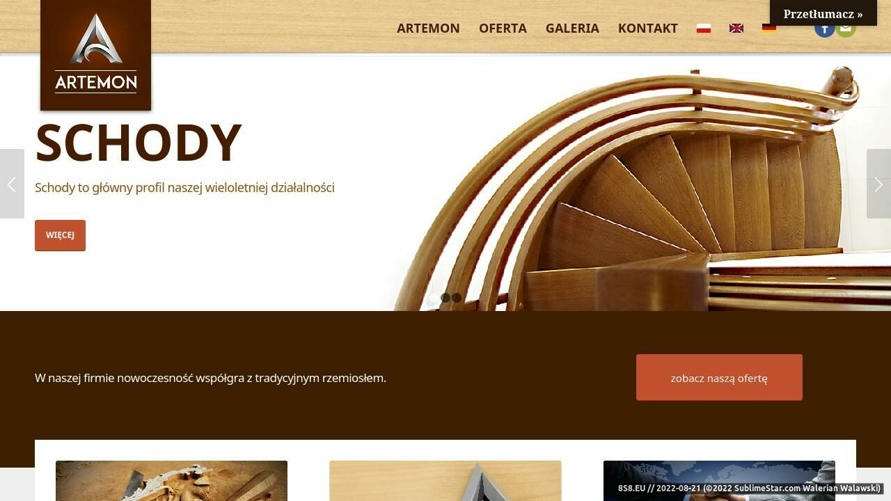 Ogrodzenia stalowe, drewniane, schody, bramy, barierki (strona artemon.pl - Elbląg)