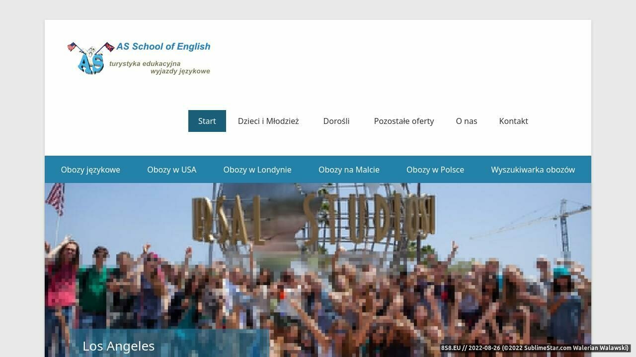 Zrzut ekranu Kursy angielskiego za granicą