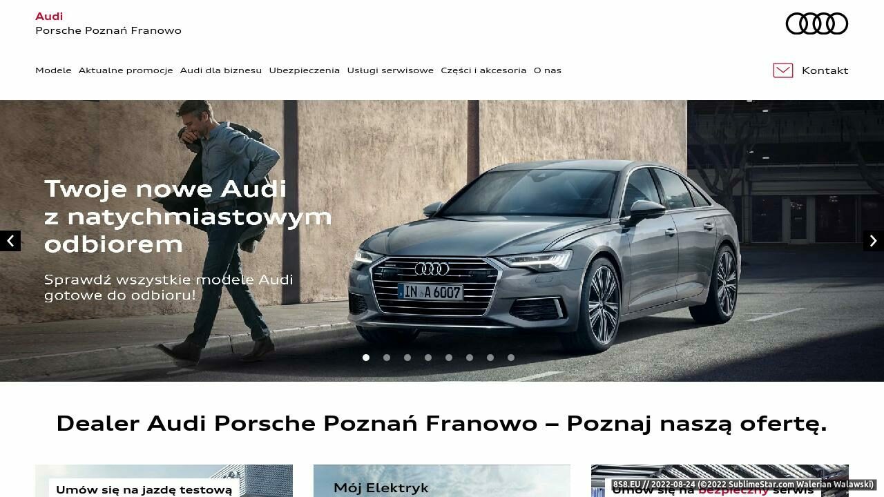 Zrzut ekranu Salon i serwis Audi Auto Premium w Poznaniu