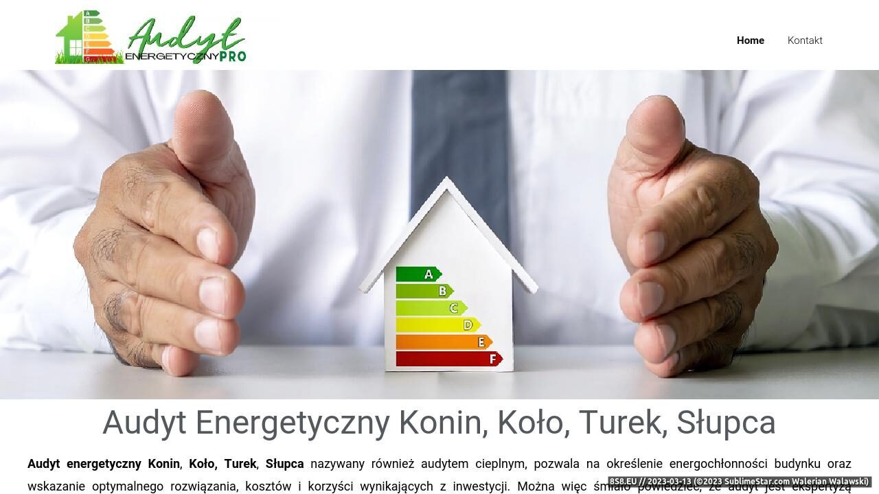 Zrzut ekranu Audyt energetyczny Konin