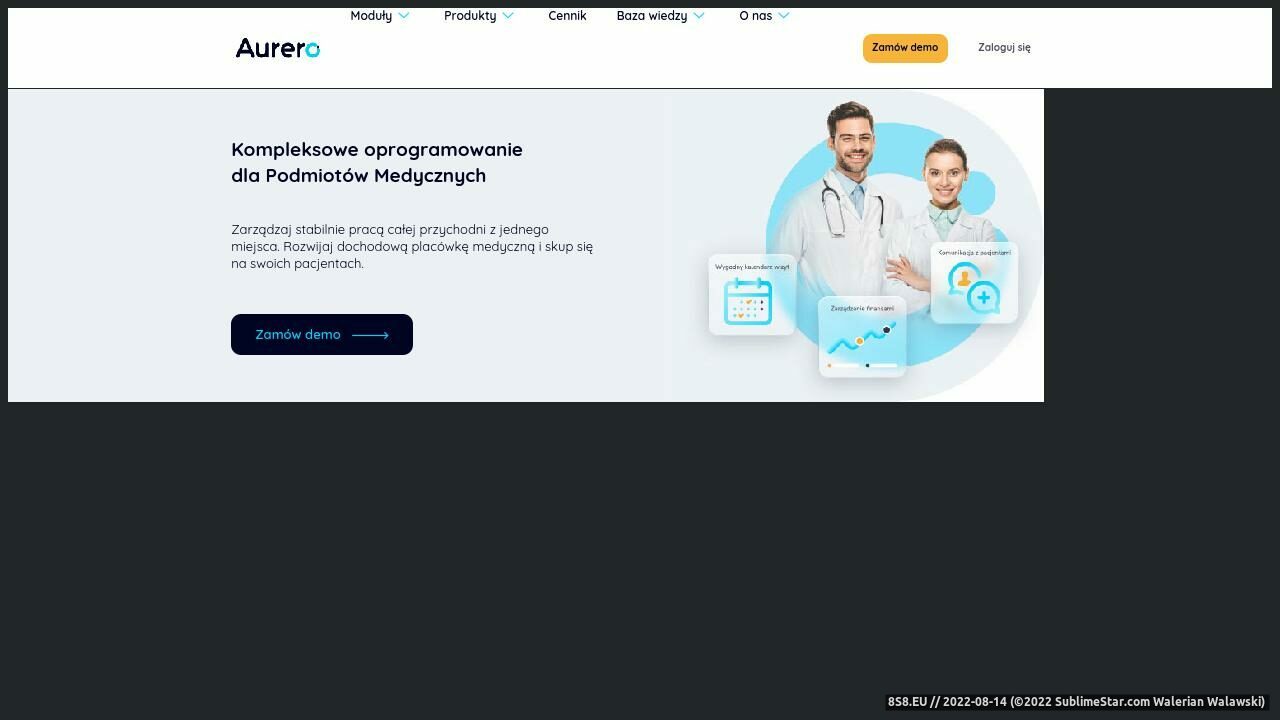 Zrzut ekranu Oprogramowanie medyczne