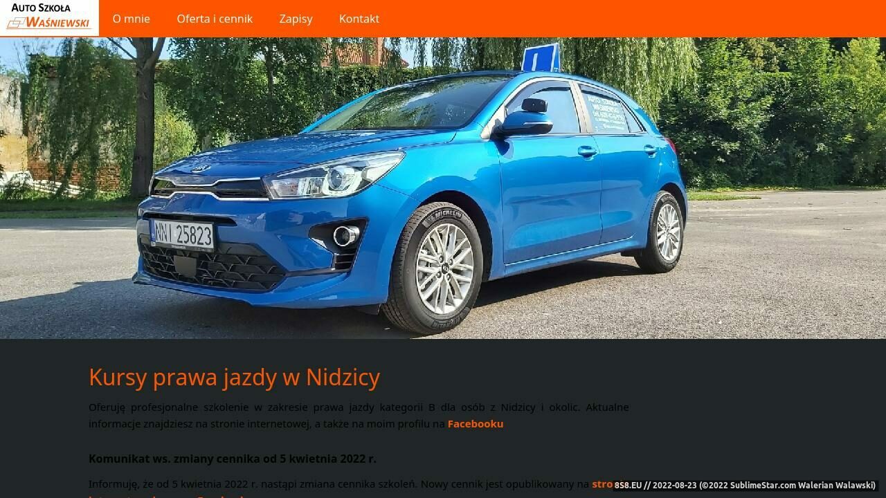 Nauka jazdy Waśniewski - OSK Nidzica (strona auto-szkola.net - Auto-szkola.net)