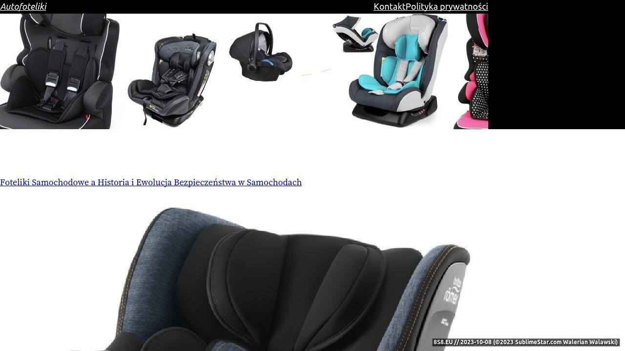 Zrzut ekranu Sklep Autofoteliki - Bezpieczne foteliki samochodowe