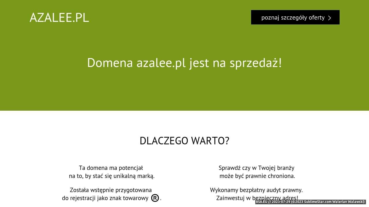 Zrzut ekranu Azalee.pl - prezenty i upominki