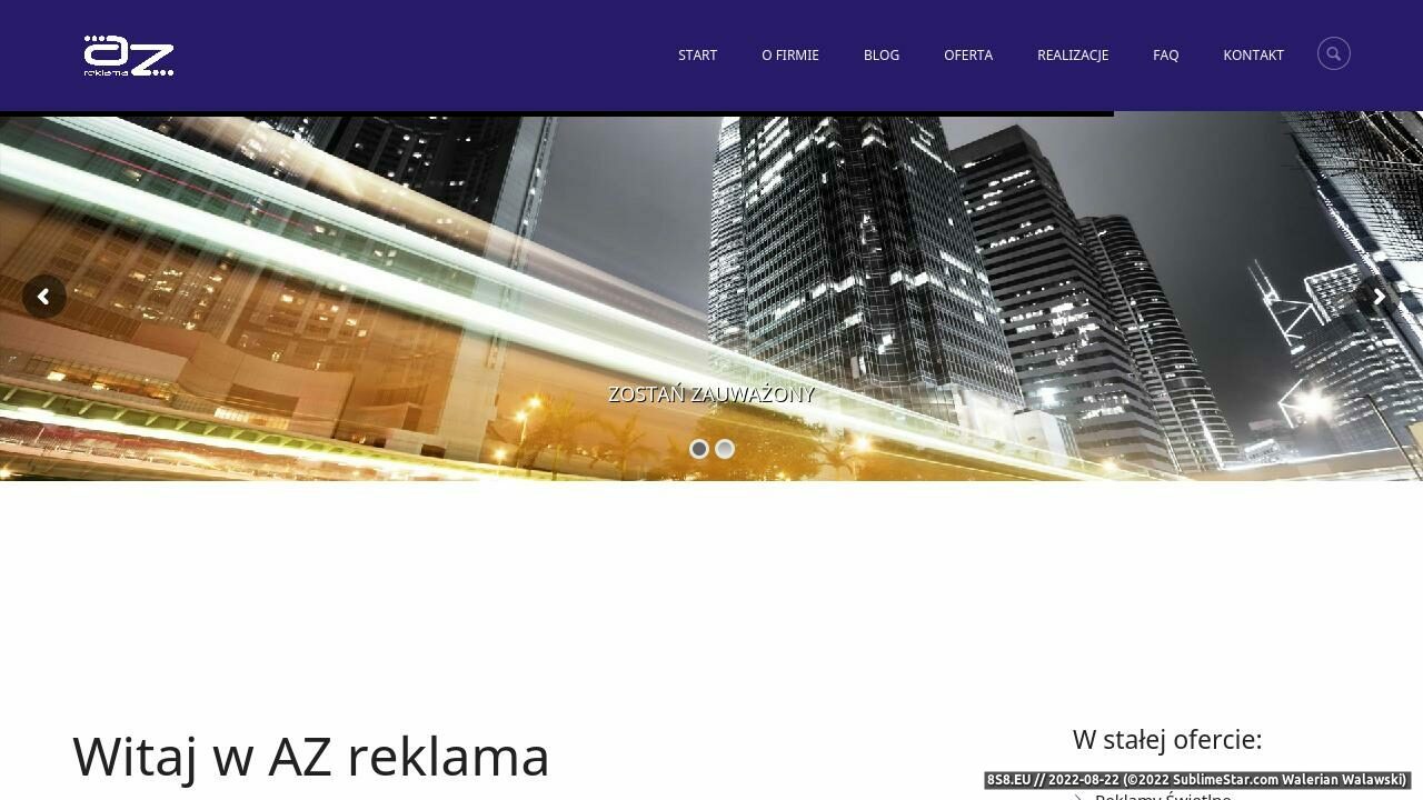 Reklamy świetlne - AZ Reklama (strona www.azreklama.pl - Azreklama.pl)