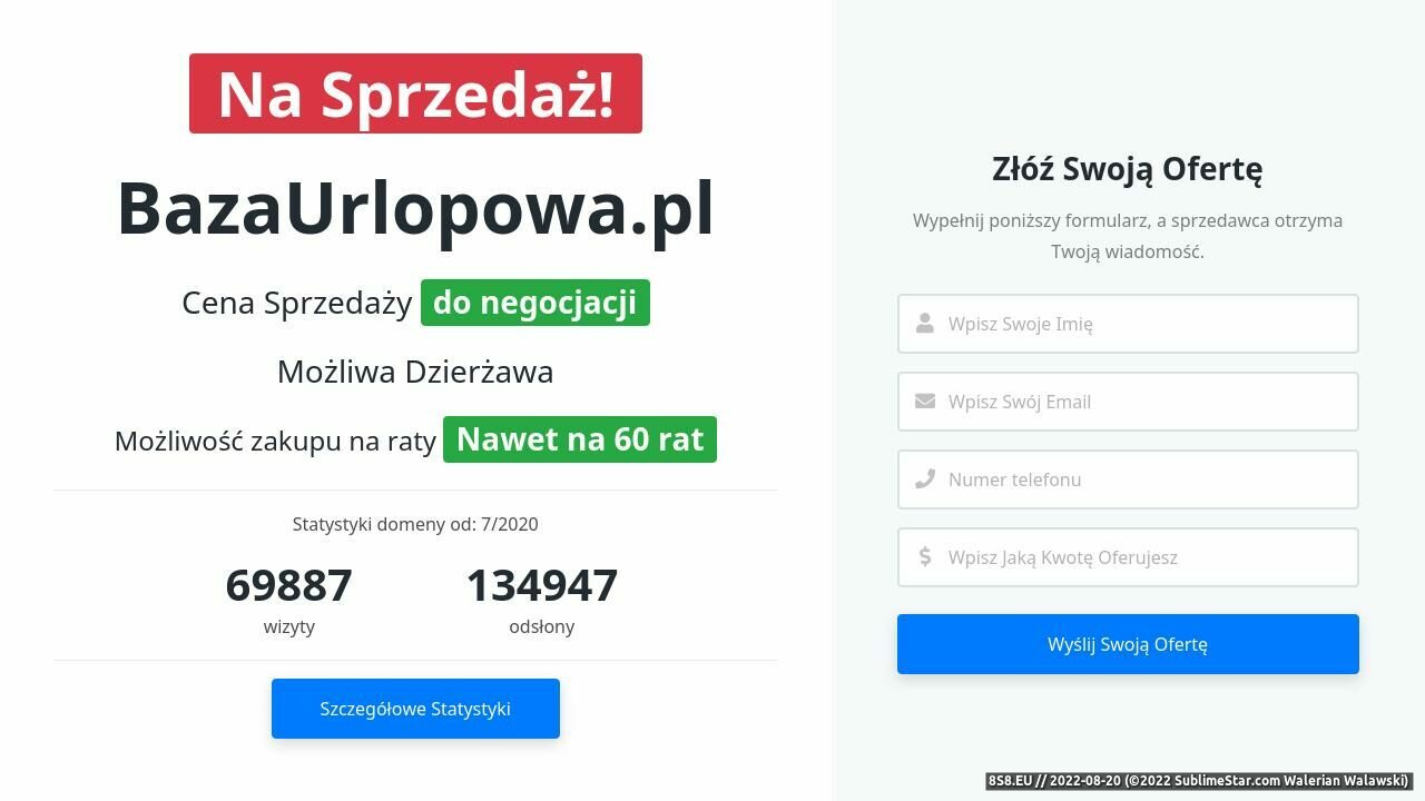 Baza Urlopowa w Polsce (strona www.bazaurlopowa.pl - Bazaurlopowa.pl)