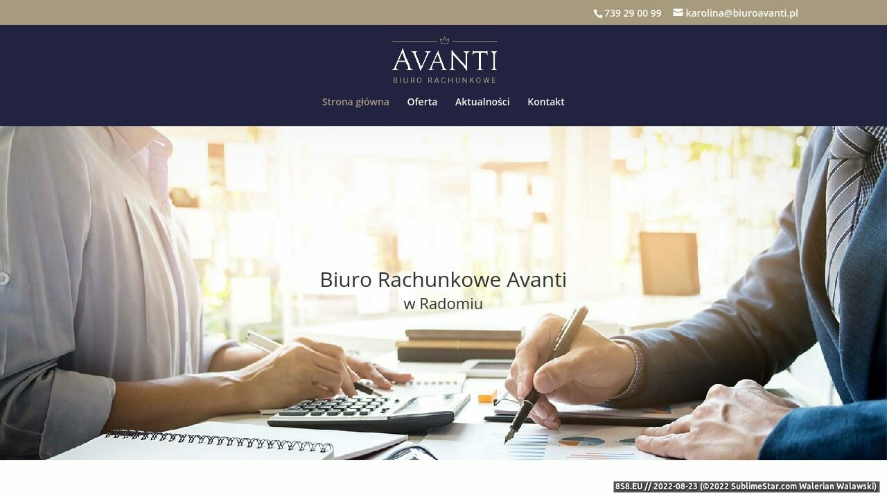 Zrzut ekranu Biuro Rachunkowe "Bilans" Radom - firma księgowa