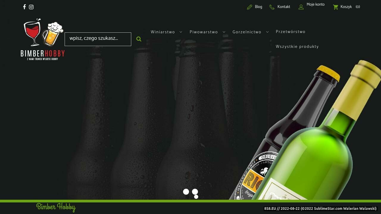 Zrzut ekranu Butla na wino - sklep BIMBERHOBBY